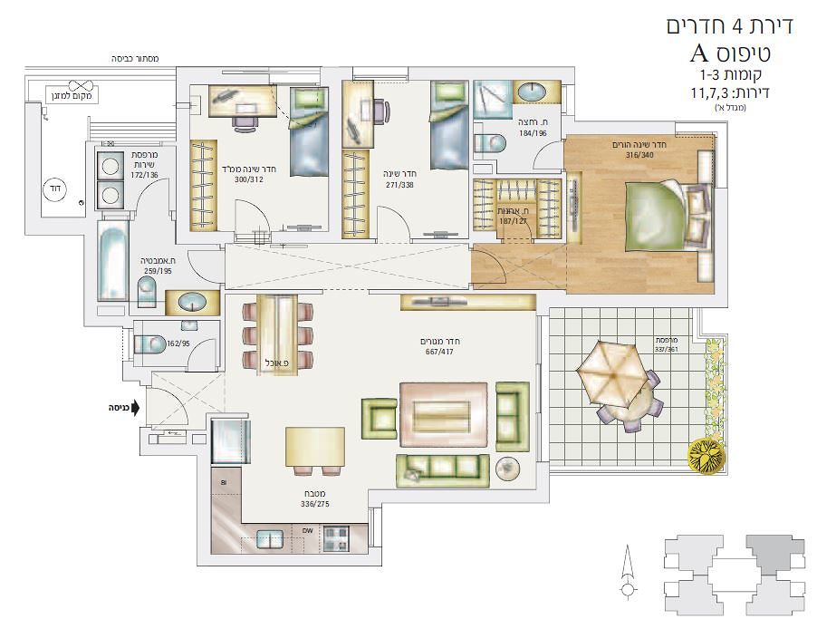 תכנית דירה 431