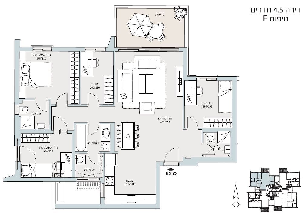 תכנית דירה 883